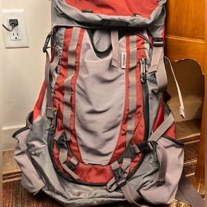 REI Ridgeline Backpacking Hiking Framed Backpack NO Bladder Gray Red -A